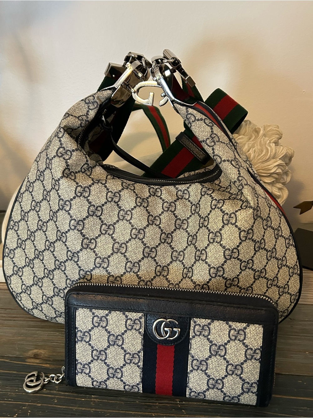 Gucci Attaché GG Canvas and Ophidia Wallet